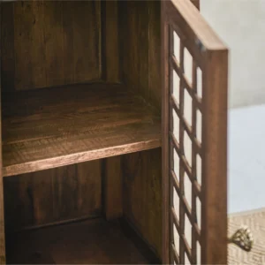 Adela open shelf capiz cabinet