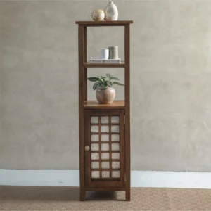 Adela open shelf capiz cabinet