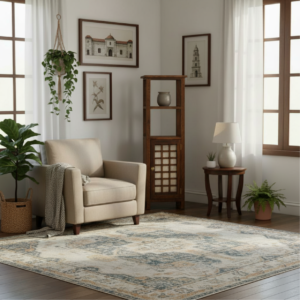 Adela open shelf capiz cabinet