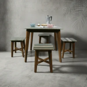 Beatrice breakfast table and stools