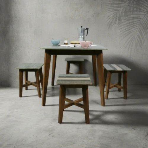 Beatrice breakfast table and stools