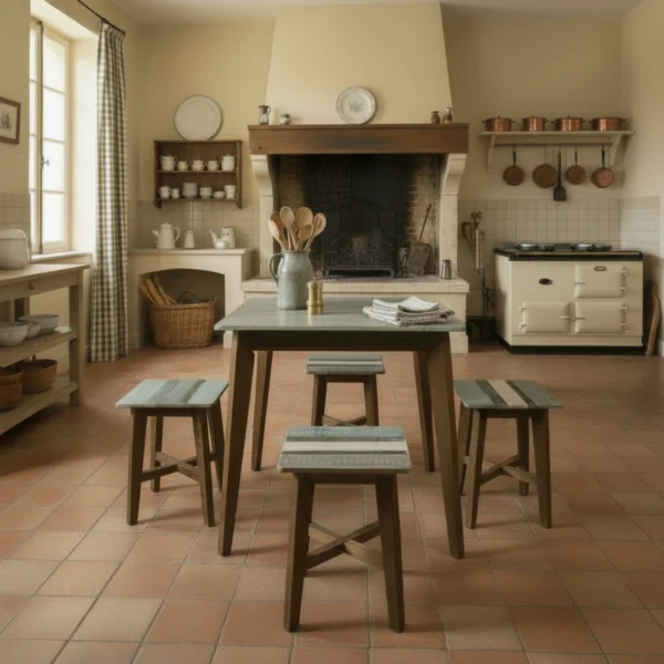 Beatrice breakfast table and stools