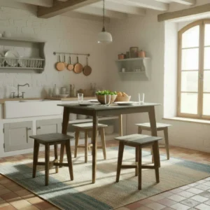 Beatrice breakfast table and stools