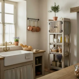 Claude open shelf cabinet